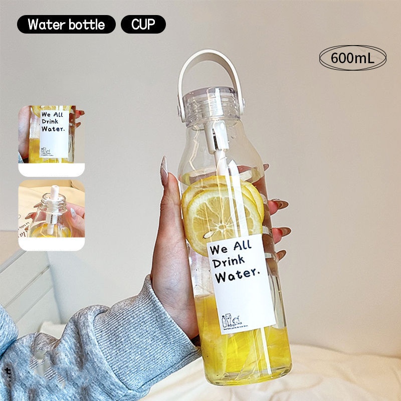 600ML Thickened Glass Water Bo - Outdoor Sport Glass Water Bottle 评论和价格